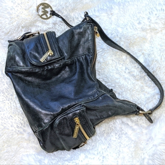 Michael Kors Black Soft Leather Satchel Shoulder Bag - Picture 2 of 16